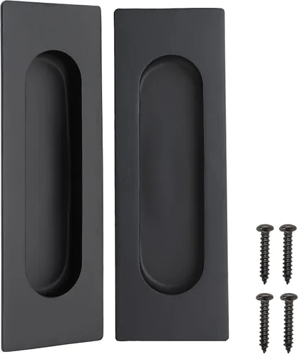 Miniatura 10 de CozyTower Tiradores empotrados de 4.72 pulgadas para puerta de armario, armario de cocina, manija de puerta corrediza pequeña, herrajes Acero