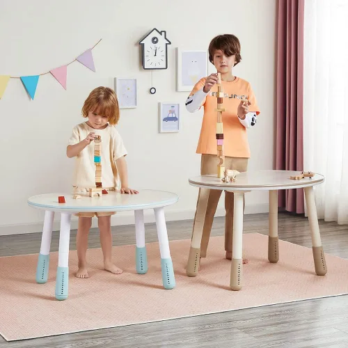 Miniatura 2 de Mesa para niños, mesa de juego para niños de altura ajustable, mesa de arte para niños lista para grafiti. Adecuado para el hogar y jardín