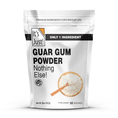 It's Just - Goma Guar, Sin Gluten, Sin OGM, Espesante y Aglutinante a Base de Plantas, Espesa Artículos Fríos, Horneado Keto, Sustituto de Goma