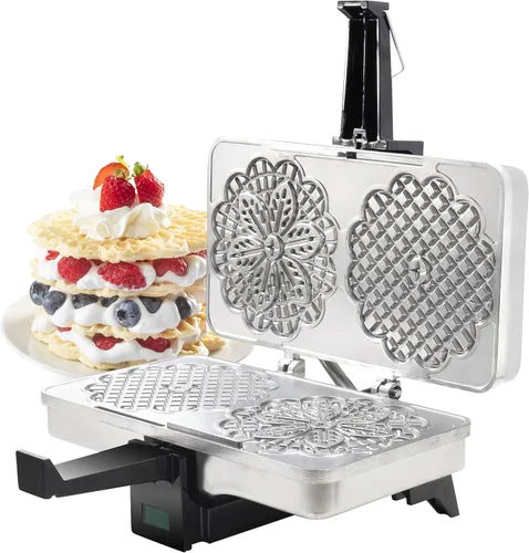Miniatura 2 de Máquina para hacer pizzellas de CucinaPro, Plateado