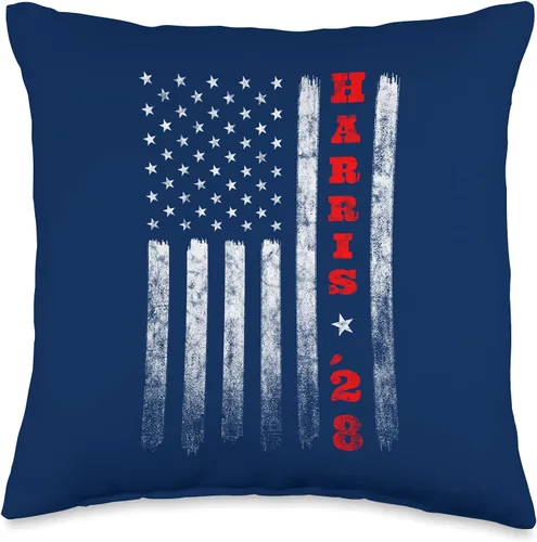 2028 Kamala Harris Presidential Election Kamala Harris 2028 - Almohada vintage para presidente de elección, 16.0 x 16.0 in, multicolor