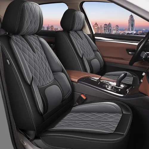 Miniatura 9 de YORKNEIC Fundas de asiento delantero de automóvil para BMW X1 para 2013-2022: fundas de asiento delantero de automóvil de cuero transpirable