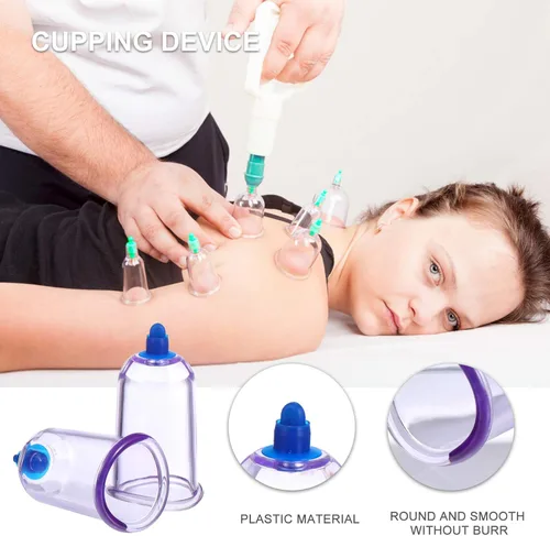 Miniatura 3 de 2 unids dispositivo de terapia de ventosas masaje herramienta de espalda china ventosas terapia bomba Hijama terapia física taza azul