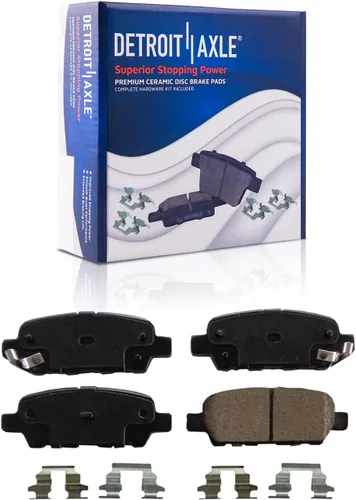 Miniatura 6 de Detroit Axle - Pastillas de cerámica traseras de repuesto de pinza de freno derecha para Infiniti G35 Nissan 350Z Murano Quest - Juego de 3 piezas