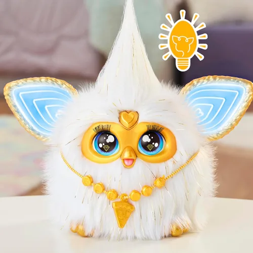Miniatura 9 de Furby Gold Glam - Juguetes interactivos de peluche para niñas y niños de 6 años en adelante, animatrónico activado por voz, habla inglés y furbish