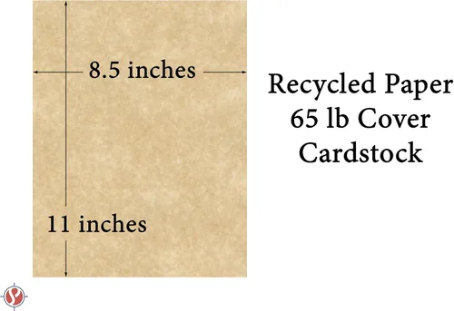 Miniatura 5 de Papel reciclado pergamino envejecido Cartulina de cubierta de 65 libras 8.5 x 11 pulgadas 50 hojas por paquete