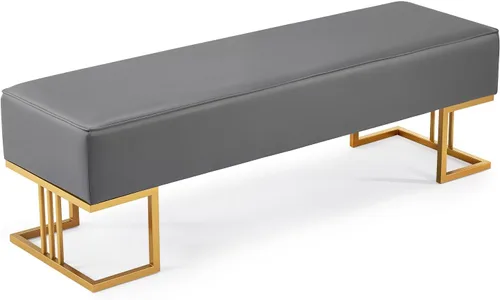 Miniatura 10 de OmySalon Asiento de banco para sala de espera, piel sintética, silla de recepción de 55.1 pulgadas, muebles de vestíbulo para sala de conferencias