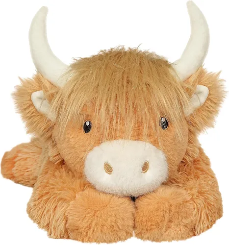 Miniatura 7 de Animales de peluche ponderados de 4 libras, lindos animales de peluche de vaca de las Tierras Altas ponderados - Juguetes de peluche de vaca