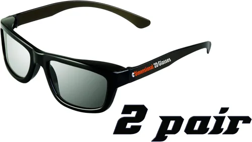 Miniatura 2 de Paquete de 2 gafas 2D – Convierte las películas 3D de nuevo en 2D 2 pares para Sony, LG, Vizio TV y con todos los demás televisores pasivos 3D