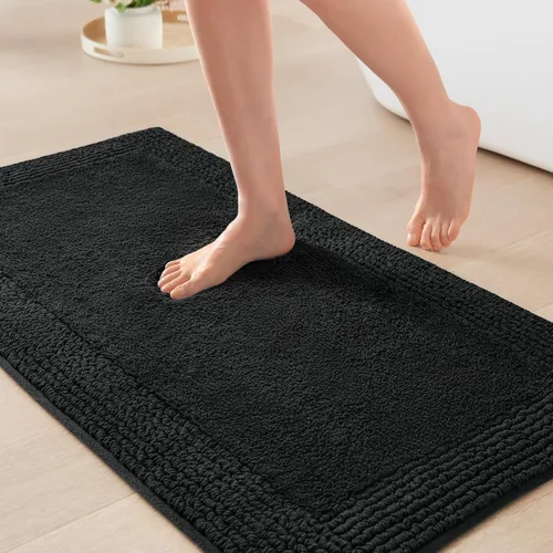 Miniatura 14 de Madison Park Splendor - Alfombra de baño reversible 100% algodón con mechones, 3000 GSM, calidad hotelera, lujosa, felpa, pelo medio, tapete de baño