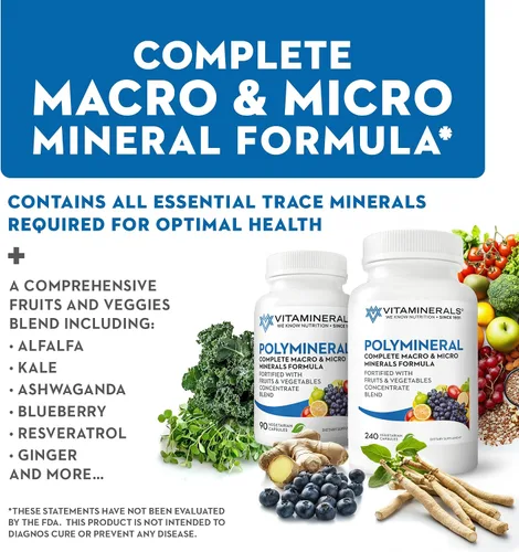 Miniatura 2 de Vitaminerals 16 fórmula mineral integral polimeral, 90 cápsulas vegetales