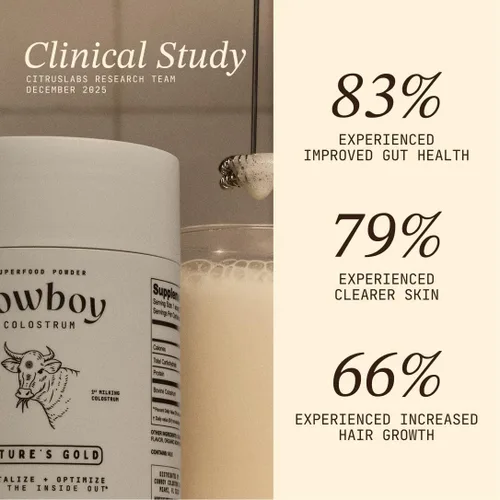 Miniatura 7 de COWBOY COLOSTRUM Polvo - Polvo de Calostro Bovino para Mujeres y Hombres - Calostro Entero del Primer Día de Ordeño - Suplemento de Calostro