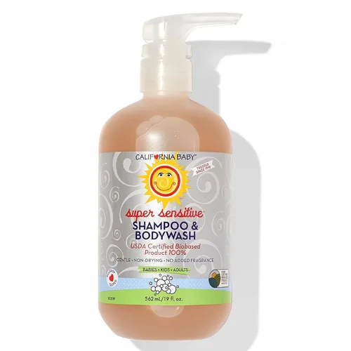 Miniatura 11 de California Baby Champú para bebé súper sensible + lavado de bebé, 100% a base de plantas, gel de baño sin perfume para pieles sensibles