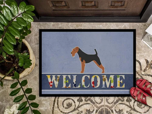 Miniatura 3 de Caroline's Treasures BB5561MAT Airedale Terrier - Felpudo de bienvenida de 18 x 27 pulgadas, para interiores y exteriores, para entrada