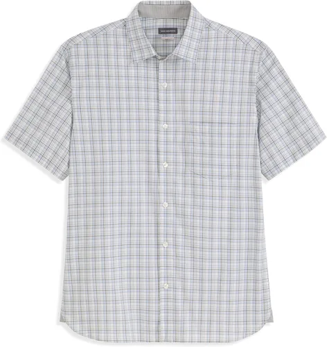 Miniatura 18 de Van Heusen Camisa de cuadros de manga corta con cuello abotonado para hombre sin arrugas