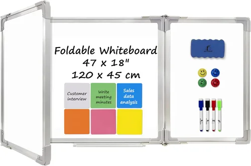 Miniatura 9 de Juego de pizarras blancas – Pizarra de borrado en seco de 24 x 24 pulgadas con 1 borrador magnético, 4 marcadores de limpieza en seco, 4 imanes y 6