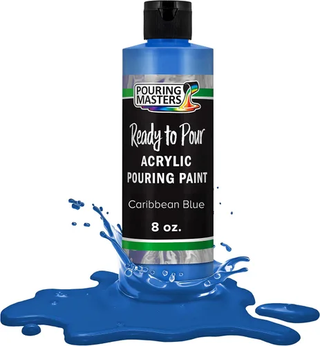 Miniatura 18 de Pouring Masters Caribbean Blue - acrílico listo para verter pintura – Premium 907 gr (32 onzas) pre-mezclado a base de agua – para lienzo, madera