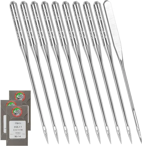 Miniatura 10 de 30 paquetes de agujas para máquina de coser tamaño 75/11 130/705H HAx1, agujas de bordar para máquina de coser Brother (3 paquetes de 10 agujas)