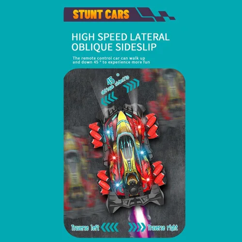 Miniatura 7 de GoolRC Auto de acrobacias a control remoto, autos RC con detección de gestos, auto de control remoto 4WD de 2.4 GHz con rotación de 360°, aerosol