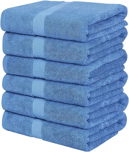 Miniatura 14 de Utopia Towels Juego de 6 toallas de baño (24 x 48 pulgadas), 100% algodón hilado en anillo de 500 GSM, medianas, ligeras y altamente absorbentes