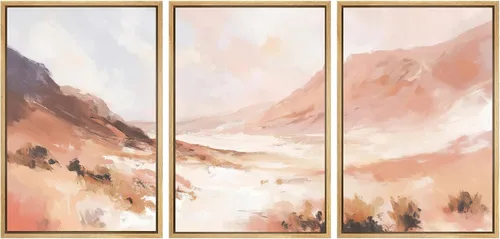 Miniatura 138 de SIGNWIN Lienzo enmarcado para pared, juego de arte abstracto de serenidad costera, ilustraciones abstractas junto al mar, arte moderno, decorativo