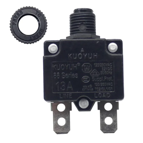 Miniatura 19 de KUOYUH Serie 88 125/250VAC 32VDC 50/60Hz Disyuntor de Sobrecarga Térmica 3-30A (5A)
