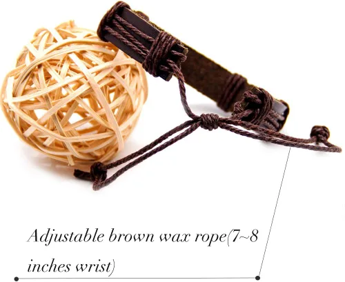 Miniatura 4 de LNKRE JEWELRY Pulsera cruzada de cuero de moda religiosa cristiana ajustable