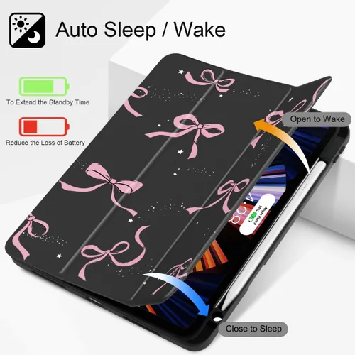 Miniatura 3 de May Chen Funda para iPad Pro de 11 pulgadas M2 de 4ª generación 2022, iPad Pro 11 de 3ª/2ª/1ª generación, Funda con cubierta trasera transparente a