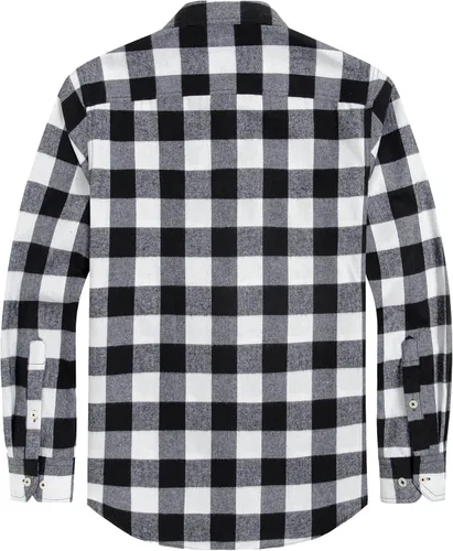 Miniatura 2 de J.Ver - Camisas de franela a cuadros para hombre, de manga larga y de ajuste regular, con botones, casual