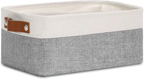 Miniatura 30 de DULLEMELO Cesta de almacenamiento pequeña, cesta de papel higiénico, contenedor de almacenamiento estrecho para baño, cesta de baño para organizar