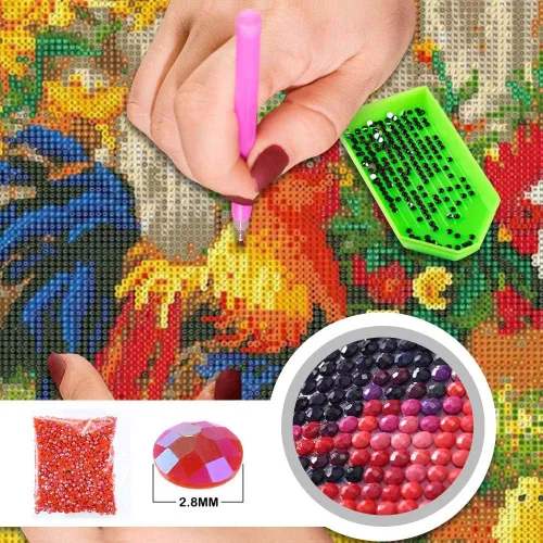 Miniatura 5 de Pintura de diamante personalizada con sus fotos, cuadrada, kits de pintura de diamante personalizados para adultos, con su propia imagen