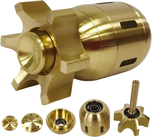 Miniatura 10 de Cubo de latón puro para personas inquietas, spinner de metal, engranes, juguete de mano, para armar usted mismo, EDC, enfoque, meditación, romper