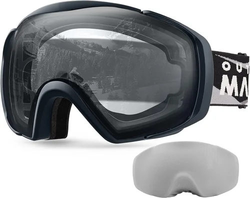 Miniatura 36 de OutdoorMaster Gafas de esquí con cubierta, gafas de nieve para snowboard OTG antivaho