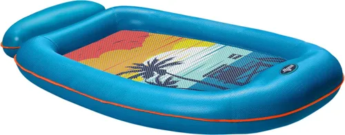 Miniatura 9 de Aqua- Flotador inflable con contorno de 18 bolsillos con cubierta de tela de lujo de gran tamaño, flotador de piscina para sentarse al sol, alta