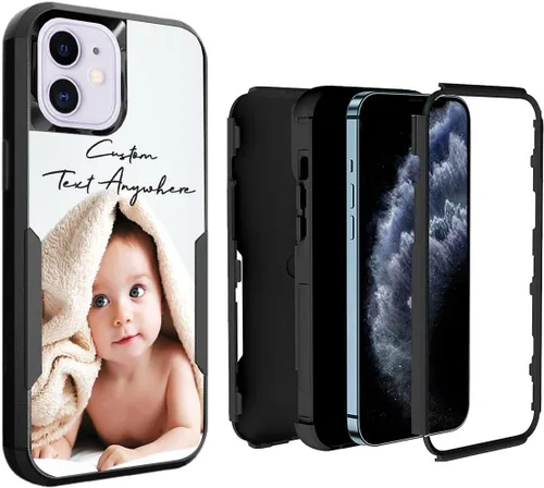 Miniatura 25 de Funda de fotos personalizada para iPhone 11 Apple Phone Plaid Collage - Imagen personalizada para hacer fotos en 3 híbridos gruesos resistentes
