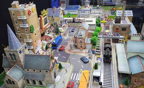 Miniatura 6 de The CityBuilder Kit de fabricación de modelos de cartón para estación de ferrocarril - O Scale Model Railroad Building