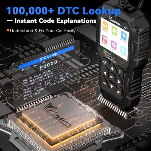 Miniatura 8 de VDIAGTOOL Escáner OBD2 mejorado VD31, lector de código de motor 3 en 1, probador de batería de llave de coche y probador de batería de automóvil