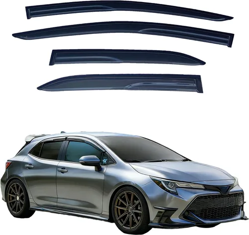 Miniatura 9 de Viseras adhesivas para ventana, protectores de lluvia compatibles con Honda Civic Hatchback 2022-2025, visera de ventilación lateral, deflector