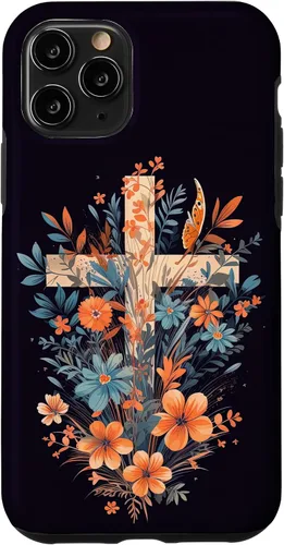 Miniatura 29 de Boho Floral Christian Cross Jesus God Wild Flower Women Case for iPhone 16