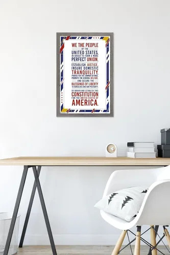 Miniatura 6 de Trends International The United States Of America - Póster de pared con preámbulo de la Constitución, 14.725 x 22.375 pulgadas, versión enmarcada