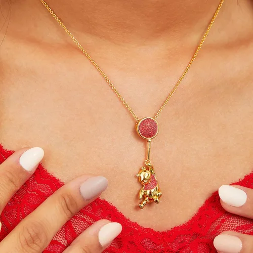 Miniatura 2 de Disney Classics Winnie the Pooh - Collar de globo oscilante chapado en oro, 18 pulgadas, Metal, no conocido