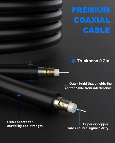 Miniatura 6 de Antena Vansky para TV de alta definición para interiores con 50 millas de alcance, amplificador de señal, fuente de alimentación USB desmontable