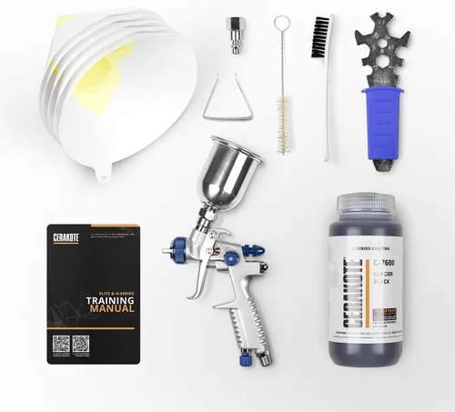 CERAKOTE® Kit de revestimiento negro Glacier (C-7600 16 oz.) - Todo lo necesario para rociar Cerakote - Curado al aire - Revestimiento de cerámica
