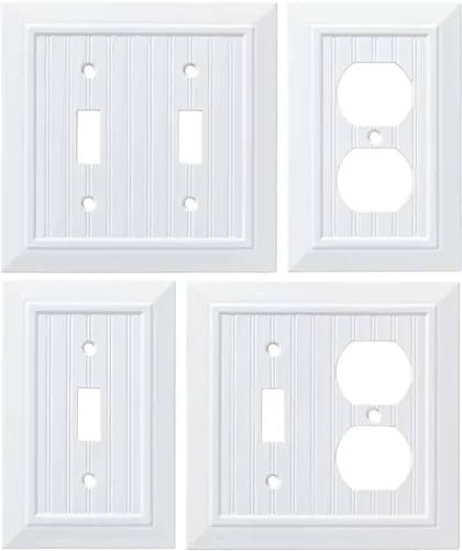 Miniatura 4 de Franklin Brass W35266-PW-C - Placa de pared clásica simple, cubierta para interruptor, cubierta N163:N192, blanco puro