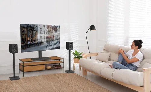 Miniatura 10 de Kanto Altavoces Amplificados YU4MB con Bluetooth y Preamplificador de Phono Integrado Modo de Espera y Encendido Automático Control Remoto Negro