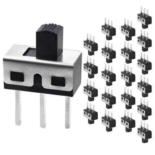 Miniatura 10 de CYT1107 - Interruptor deslizante vertical de 0.197 in de alto, 2 pines, 2 posiciones, panel SPDT 1P2T (paquete de 20)