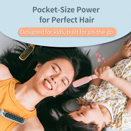 Miniatura 2 de Uffy MiniPop - Cepillo de viaje para el cabello, mini cerdas de jabalí plegables para mujeres, hombres y niños, peine compacto apto para niños