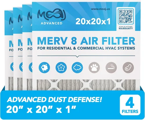 Miniatura 13 de Filtro de aire de 16 x 25 x 1 (paquete de 4) MERV 8 MOAJ Elite Dust Defense Con base en Estados Unidos Filtros de aire de repuesto plisados