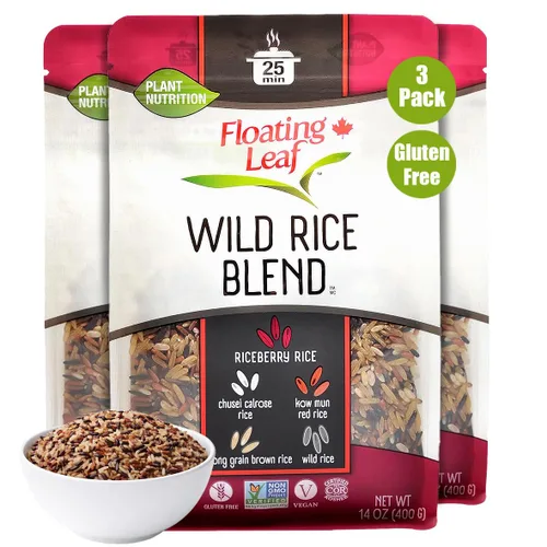 Miniatura 10 de Floating Leaf Mezcla de arroz silvestre – 14 onzas, 1 unidad – Mezcla de arroz silvestre con arándano, arroz rojo y arroz integral – Sin gluten