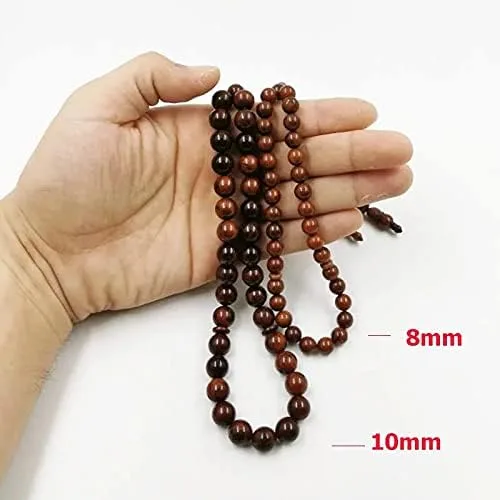 Miniatura 4 de Natural Wood Cook Tasbih Man's Misbaha - Cuentas de oración para hombre, 33 cuentas, 2 tamaños, rosario (0.394 in x 33 cuentas)